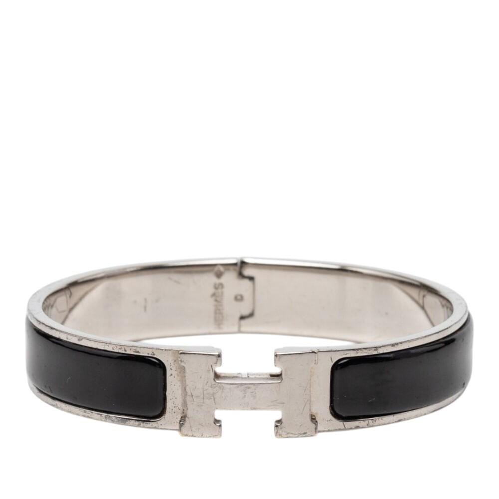 Pre-Loved Hermes Narrow Enamel Clic H Bracelet PM